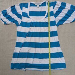 Blue & White Striped, Rayon, Banana Rebublic top..
